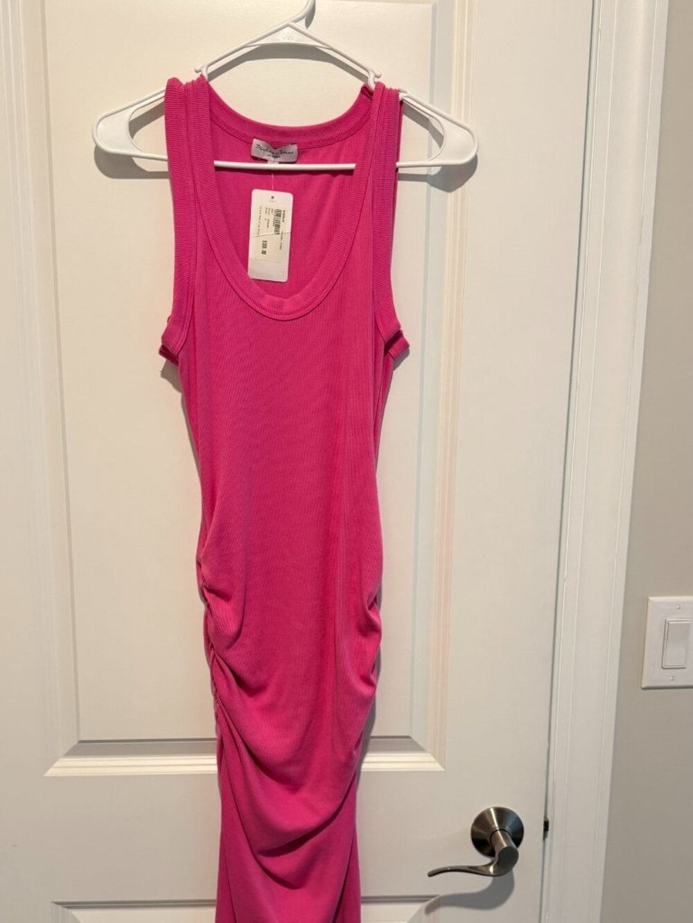 Michael Stars pink ribbed dress. Never worn. Medium